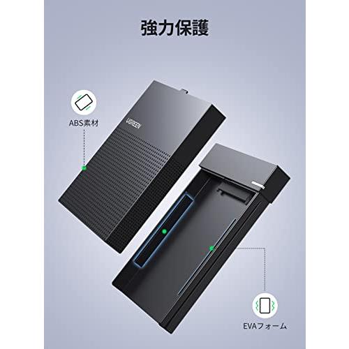 UGREEN 2.5インチ HDD ケース HDD/SSD 【USB 3.1 Gen 2規格】 SATA 3.0