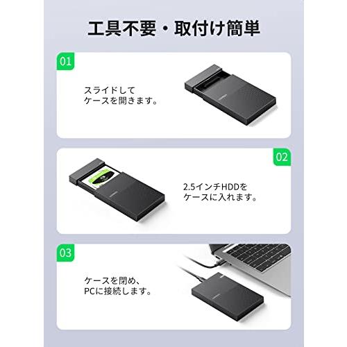 UGREEN 2.5インチ HDD ケース HDD/SSD 【USB 3.1 Gen 2規格】 SATA 3.0