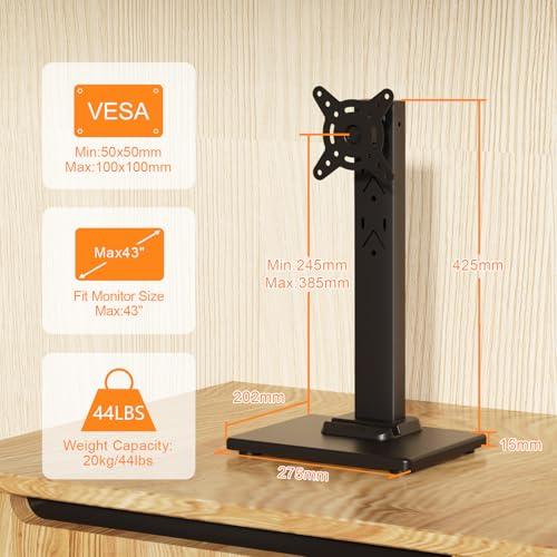 suptek モニターアーム モニタースタンド 1画面 置き型 テレビ