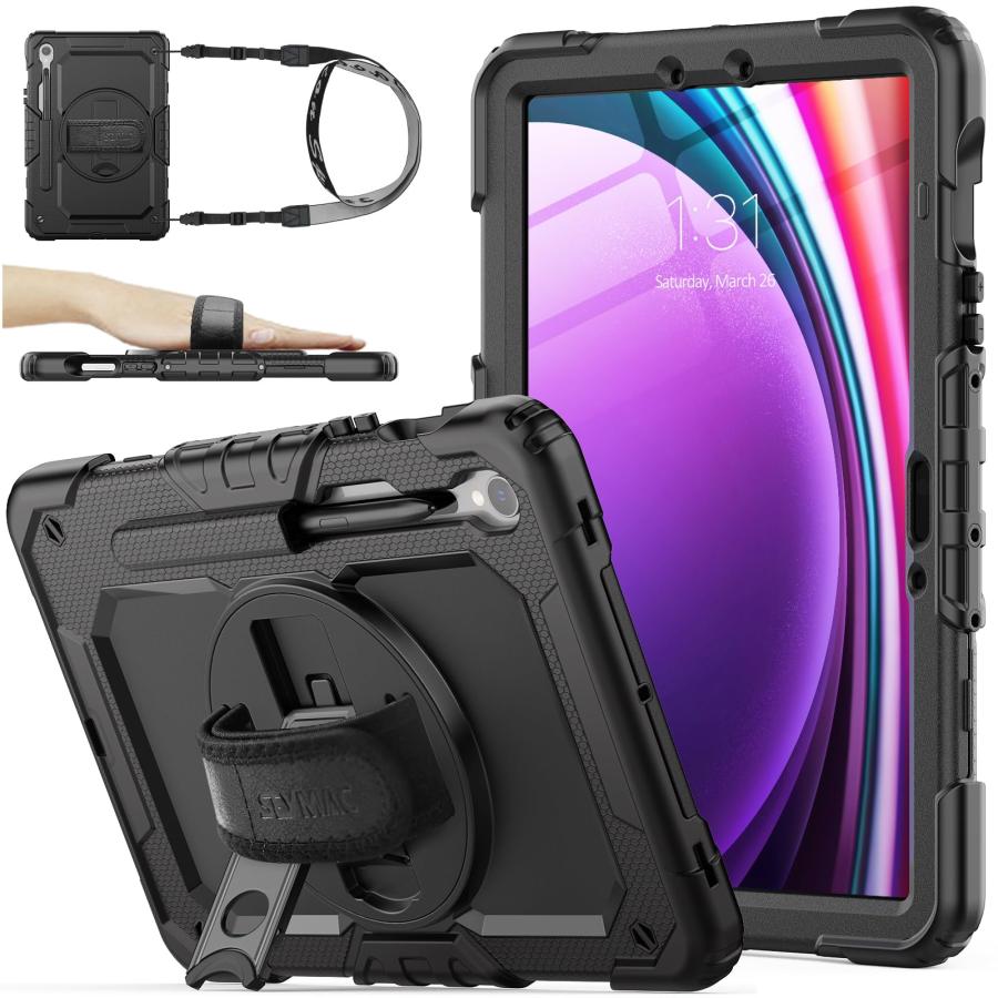 SEYMAC stock Galaxy Tab S9/S9FE ケース 耐衝撃 保護フィルム