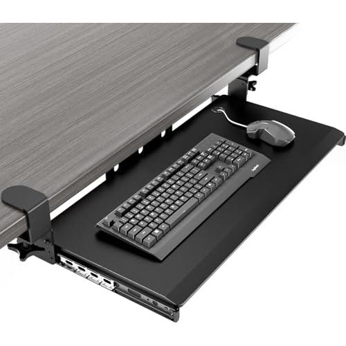AX WABER キーボードトレイ キーボードスライド式 クランプ式 人間工学