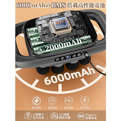 Semtyait 筋膜リリースガン 業界初ハンズフリー 極限の全身解放 1つで8