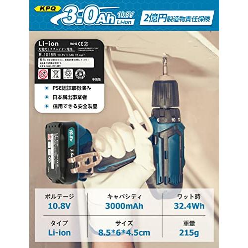 マキタ makita 互換 バッテリー BL1015 10.8v 3.0Ah 掃除機 BL1015B BL1030 BL1030B BL1040  BL1040B DC10SA DC10WD 等対応(BL1015/2個) : bl1015-2000mah-2 : effort - 通販 -  Yahoo!ショッピング