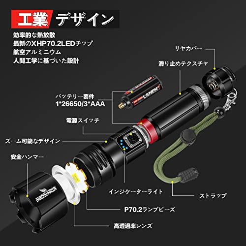 懐中電灯 かいちゅうでんとう led 軍用 最強 Shadowhawk 超高