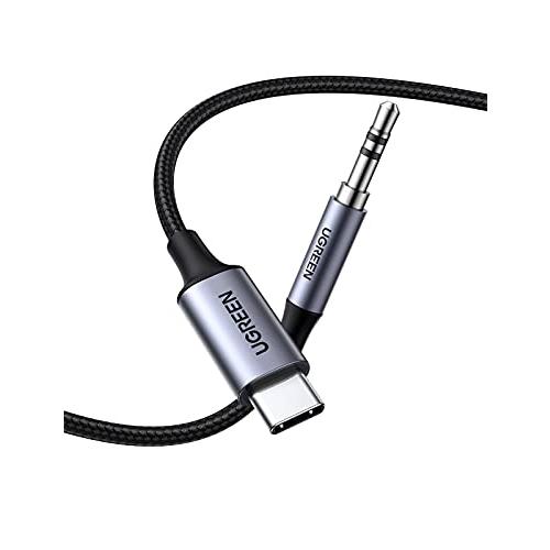 UGREEN AUX ケーブル USB C 3.5mm 変換ケーブル 【ハイレゾ音質】 DAC