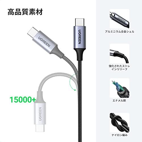 UGREEN AUX ケーブル USB C 3.5mm 変換ケーブル 【ハイレゾ音質】 DAC