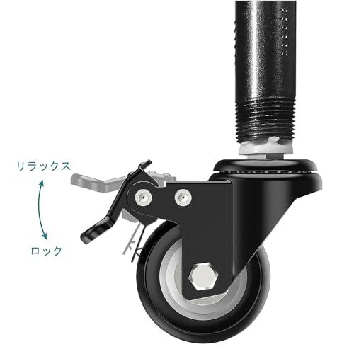 Zalslei キャスター ネジ式 自在キャスター M8 ブレーキ付き 車輪径