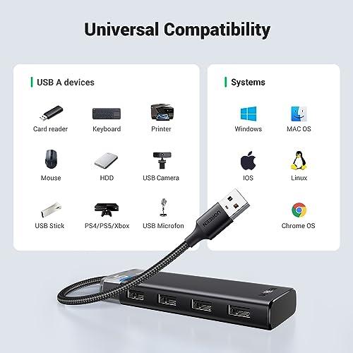 UGREEN USB3.0 ハブ USB ハブ スリム設計 4ポート 軽量 5Gbps高速データ転送 バス/セルフパワー USB C充電 USB｜ebisstore333｜07