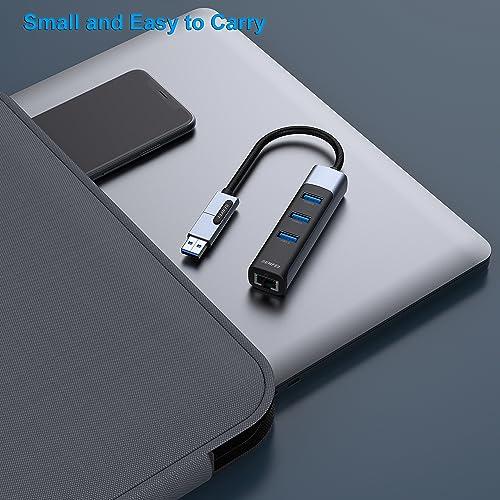 BENFEI 2in1 USB C/3.0 有線LANアダプタ、3 USB 3.0 ポート イーサネットアダプター 10/100/1000Mbp｜ebisstore333｜05