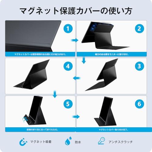 KEEPTIME モバイルモニター 13.5インチ 2K解像度 モバイルディスプレイ