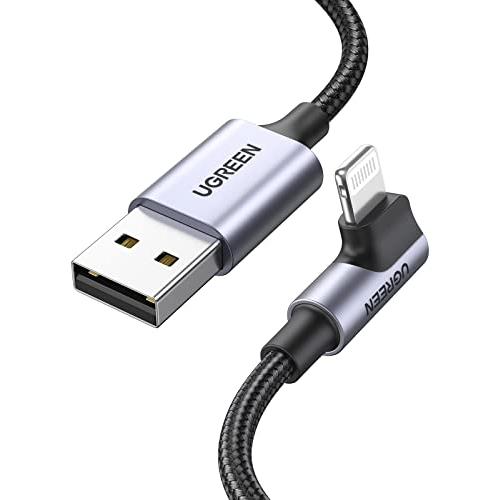 UGREEN ライトニングUSBケーブル L字 MFi 認証 iphone 充電ケーブル