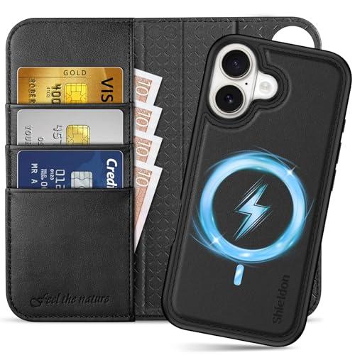 SHIELDON iPhone17 対応 手帳型ケース 2in1分離式 本革レザー 6.3