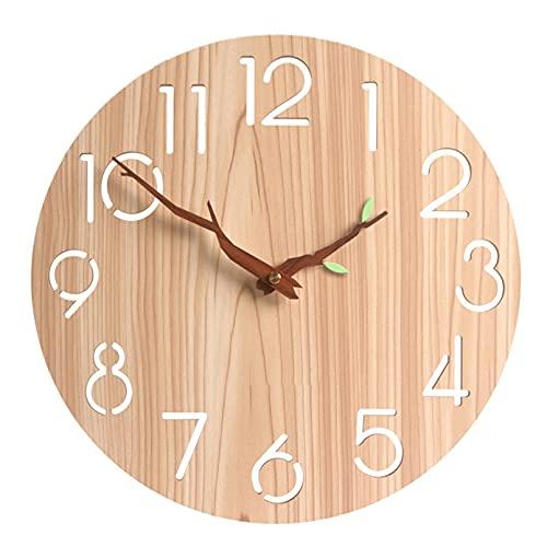 壁掛け時計 おしゃれ 木製 アナログ 掛け時計 静音 連続秒針 時計
