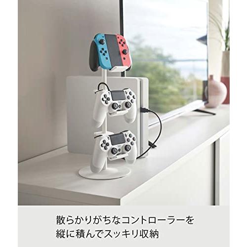 Yamazaki ゲーム収納ラック ホワイト tower ｜ ゲーム機収納ラック タワー ｜ 山崎実業