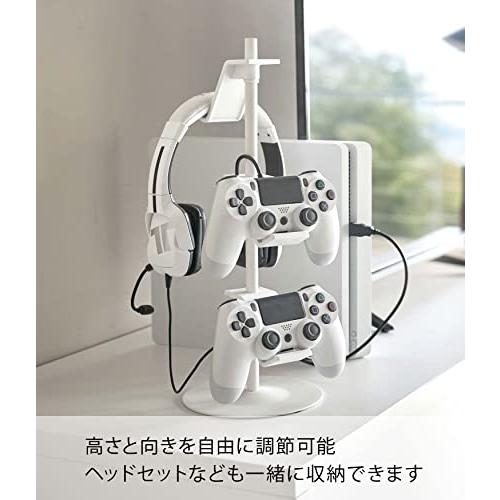 山崎実業(Yamazaki) ゲームコントローラー収納ラック ホワイト 約W17XD17XH38.5cm スマート 置いたまま充電可能 コントロ |  | 02