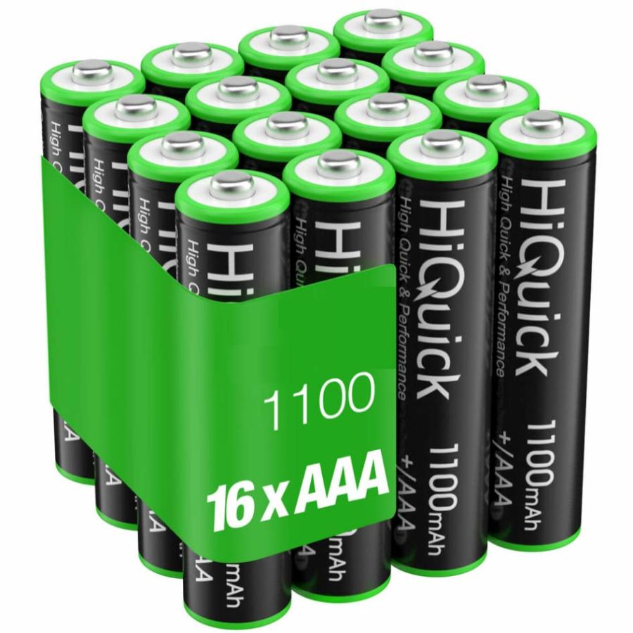 HiQuick 単4電池 充電式 16本セット ニッケル水素電池 1100mAh単4充