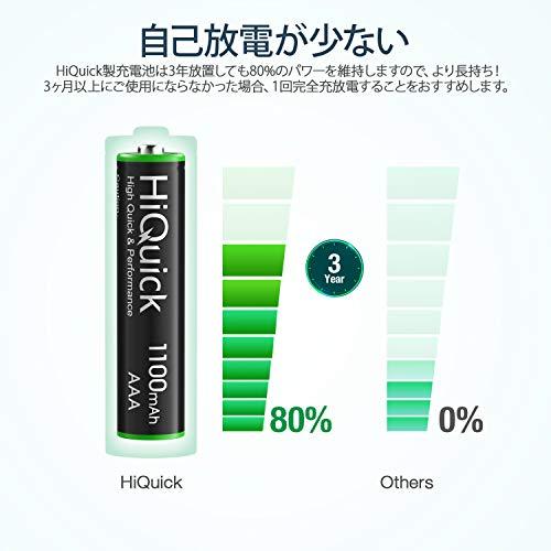 HiQuick 単4電池 充電式 16本セット ニッケル水素電池 1100mAh単4充