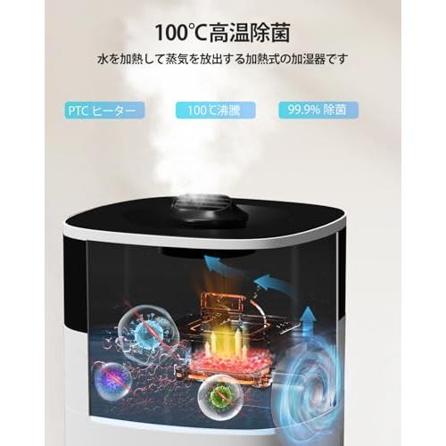 LACIDOLL 加湿器 大容量 20L/最大40畳 ハイブリッド式 スチーム式 加熱