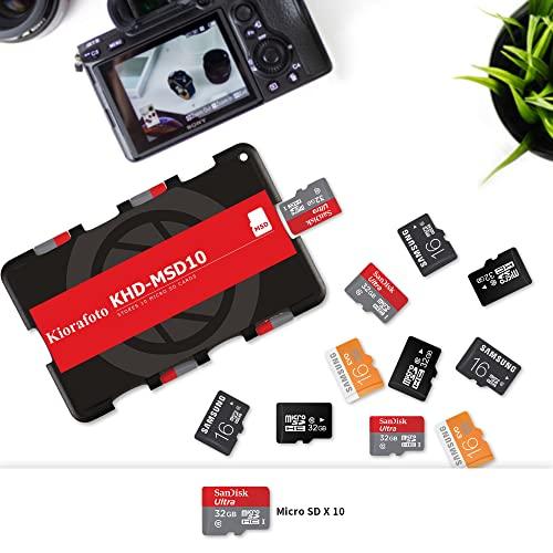 Kiorafoto 10スロット MicroSD MSD Micro SDカードケース メモリー