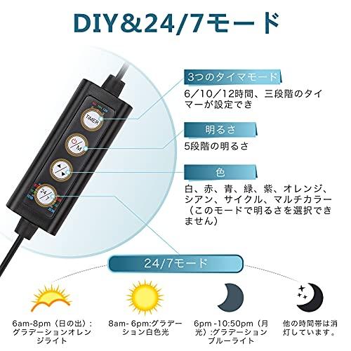 hygger 水槽照明 LEDライト クリップオン 水槽ライト 68LED
