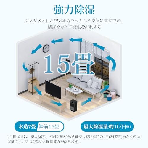 Boweer 除湿機 大容量 3L 除湿量1L/日 【鉄筋15畳 /木造７畳】m Boweer 除湿機 大容量 3L 除湿量1L/日 鉄筋15畳 /木造7畳 除湿器 部屋