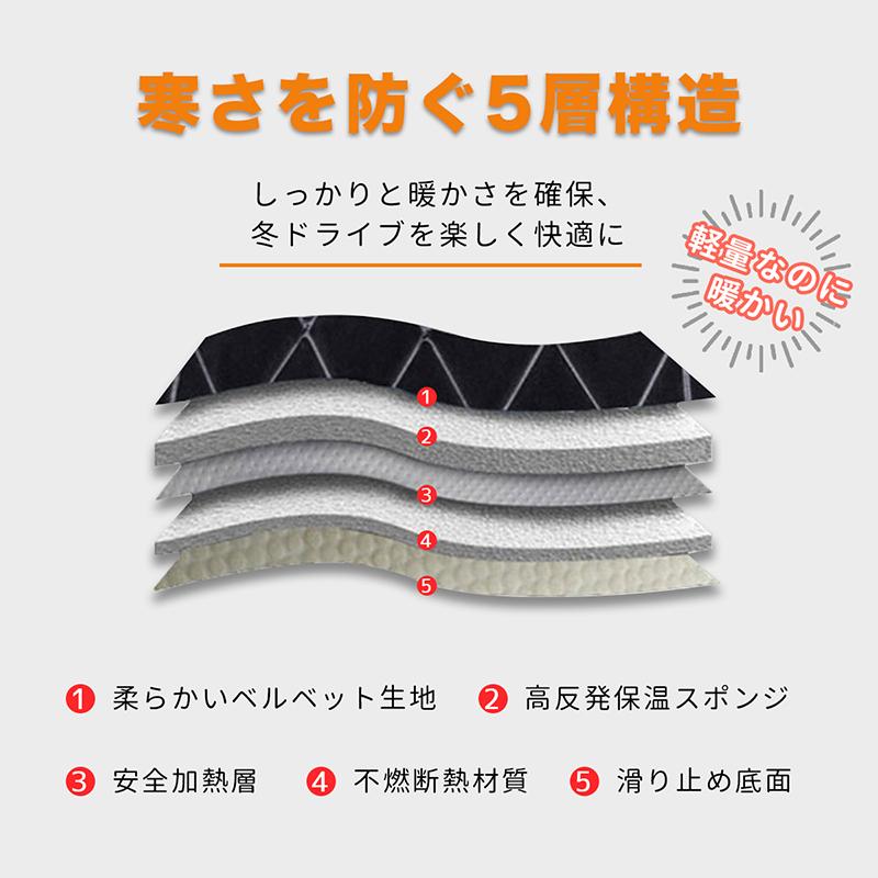 RAKU 爆買い シートヒーター ホットカーシート 3段階温度調整 30秒即暖