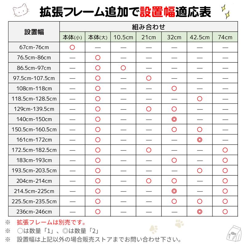 RAKU ペットゲート 安全ゲート 155cm ペットフェンス 全柵間隔3.5cm ドア付き 取付幅67〜246cm選択可 猫脱走防止フェンス 猫飛び越え脱出防止｜ebisu-japan｜11