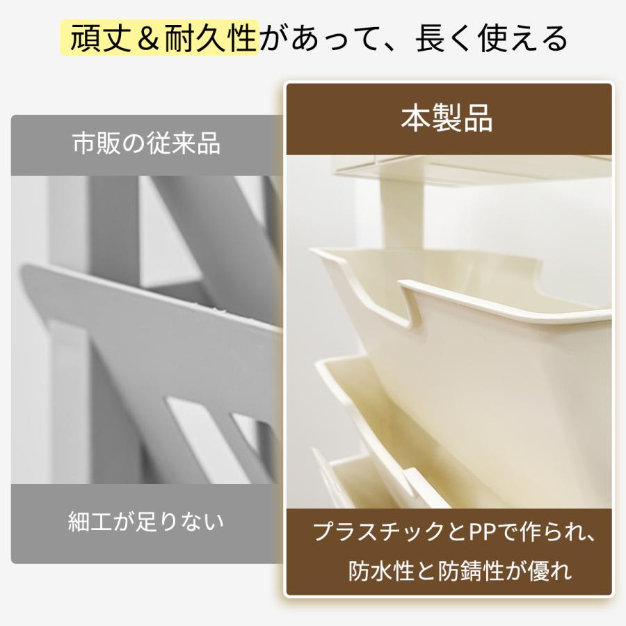 RAKU 爆買 マガジンラック 本棚 書類収納 6段 収納ワゴン キャスター 