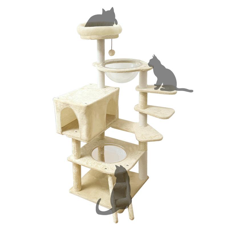 RAKU キャットタワー ねこタワー ヤフー1位 木製/布製 子猫・短 RAKU キャットタワー ねこタワー ヤフー1位 木製/布製 子猫・短