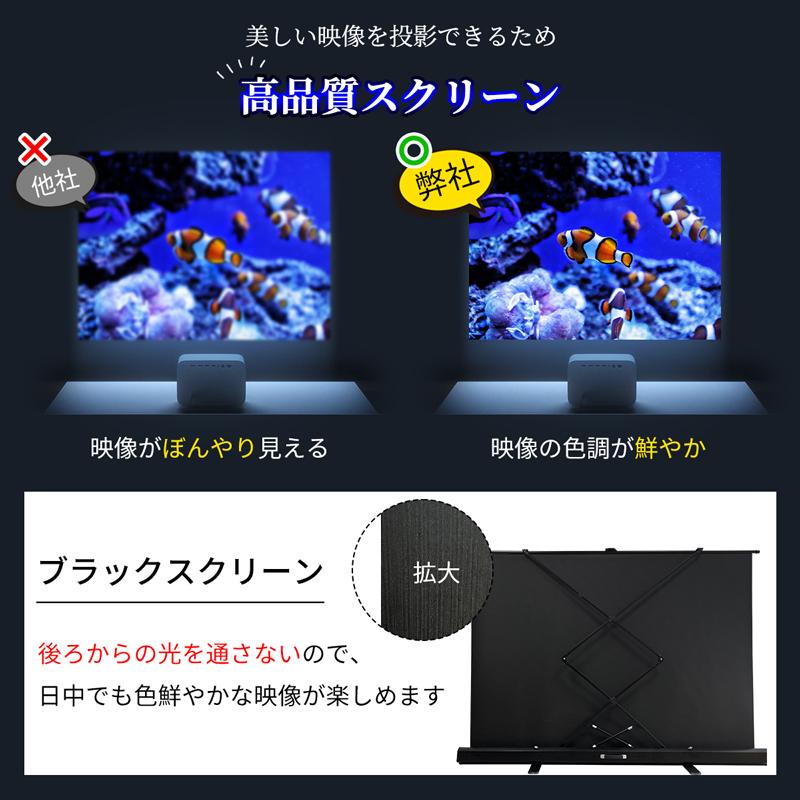 RAKU プロジェクタースクリーン 自立式 16:9/4:3 80/100インチ RAKU プロジェクタースクリーン 自立式 16:9/4:3 80/100インチ