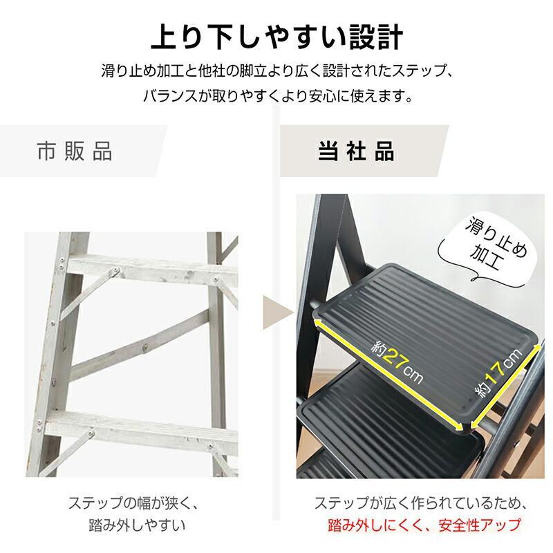 RAKU 爆買 脚立 4段/5段 踏み台 折りたたみ ステップ台 はしご 耐荷重 