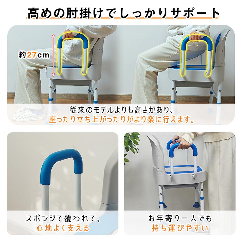 ポータブルトイレ アームレスト付き 楕円形 楽天市場】ポータブルトイレ ちびくまくん FX-CP 補高スペーサー