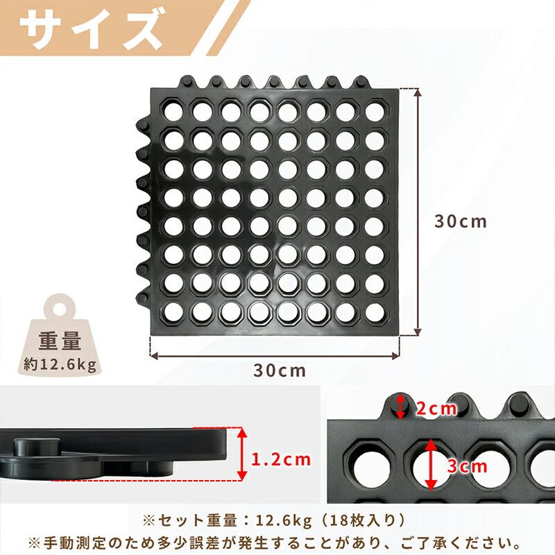 ジョイントマット60x60cm（16枚） すべりどめ 滑り止め サンドバッグ 室内 鉄棒、体育体操マット、スケートボードセクション スケボーレール
