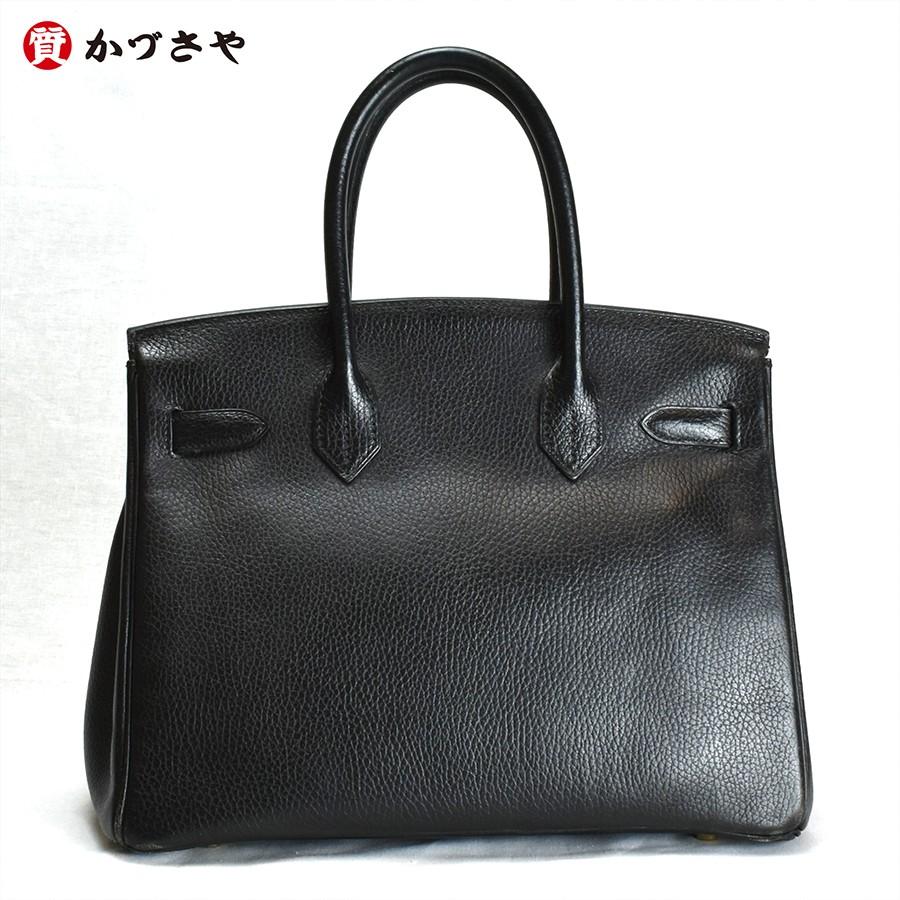 美品 エルメス バッグ バーキン30 トリヨンクレマンス ブラック ハンド バッグ □Q刻印 レディース 90300575 【中古】ブランド Birkin HERMES エルメス バーキン30 黒 ゴールド金具 トリヨン