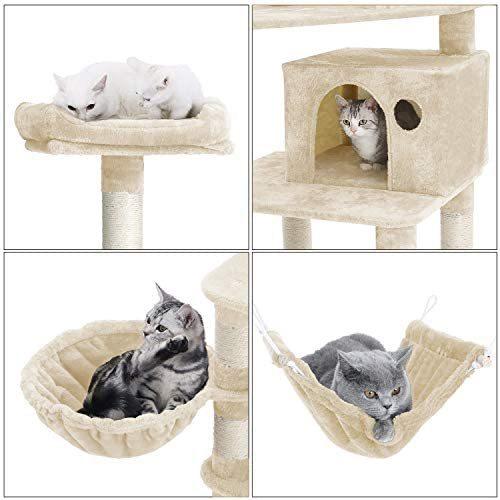 Rakuten Feandrea キャットタワー 巨大サイズ 太さ爪とぎ柱 大型猫 運動不足対応 多頭飼い Npct99m ベージュ 本店は Artmedia Ba