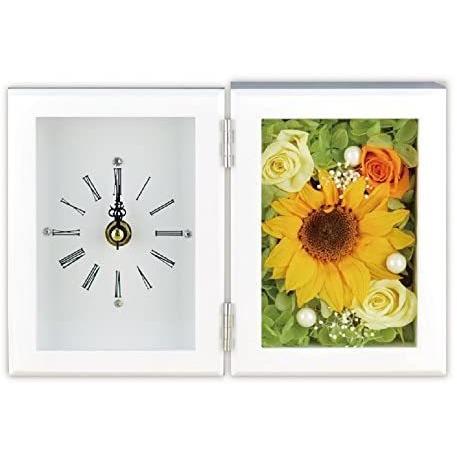 超大特価 Lulu S プリザーブドフラワー ひまわりフレーム時計 サイズ幅21cm長さ6cm高さ14cm グリーン ひまわりグリーン Sサイズ 大注目 Aleefsurgical Com