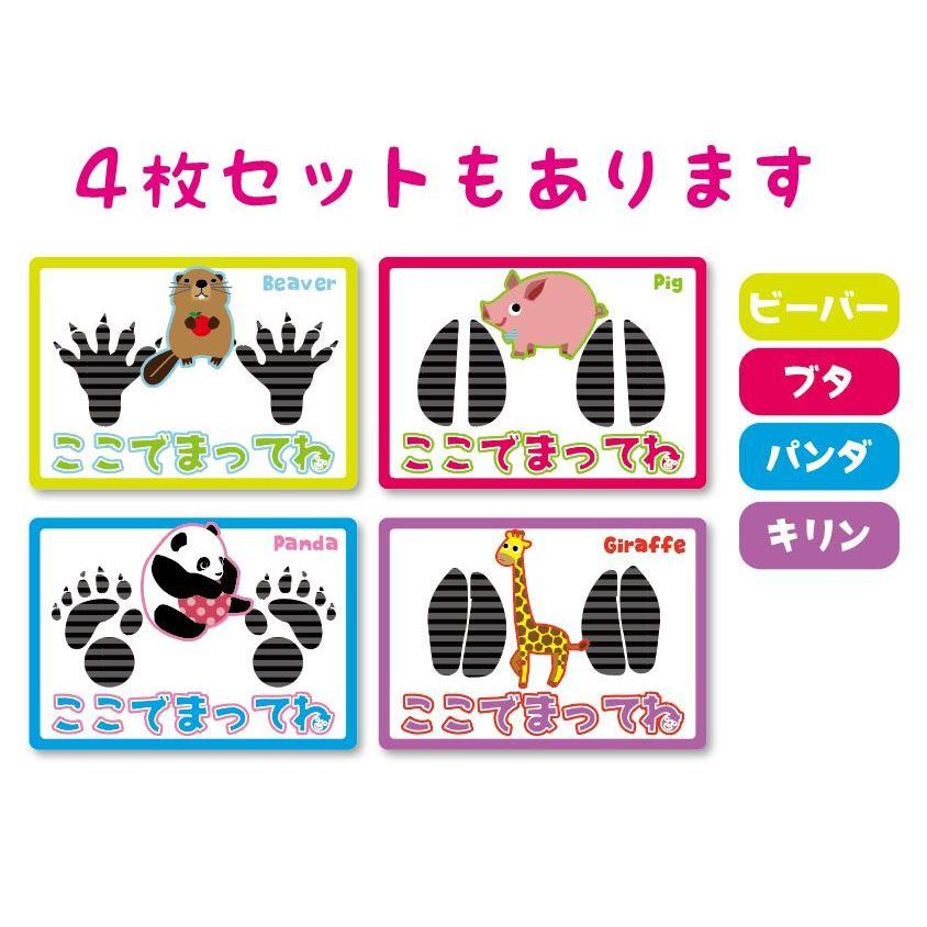 足跡ステッカー　ビーバー　かわいい　動物柄　防水シール　Ａ４ |  | 04