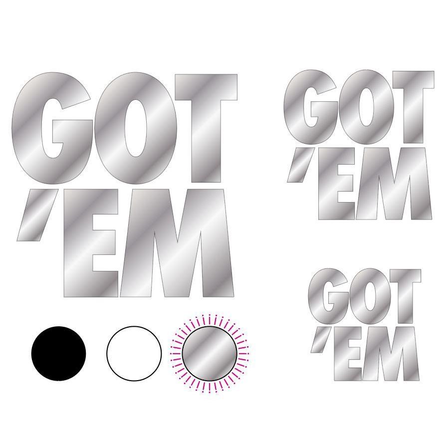 GOT'EM ゴッテム　カッティングシート　3枚セット（L/M/S）シルバー　銀　スニーカー　GET　お洒落　インスタ　ナイキ　 |  | 01