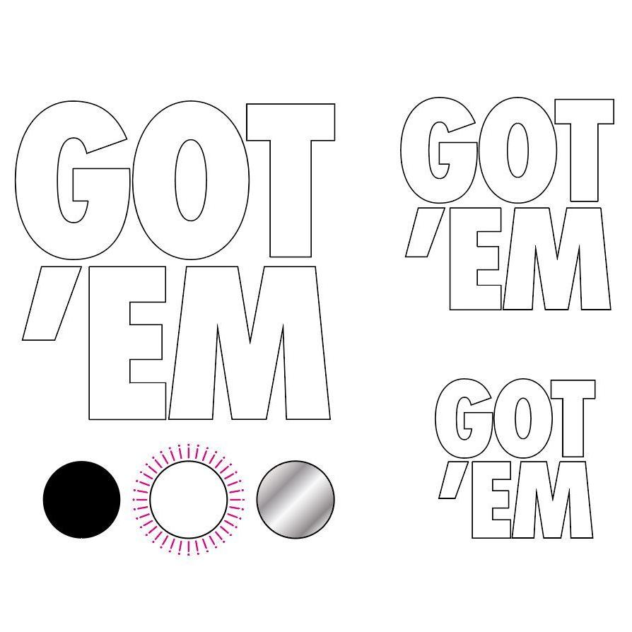 GOT'EM ゴッテム　カッティングシート　3枚セット（L/M/S）白　ホワイト　スニーカー　GET　お洒落　インスタ　ナイキ |  | 01