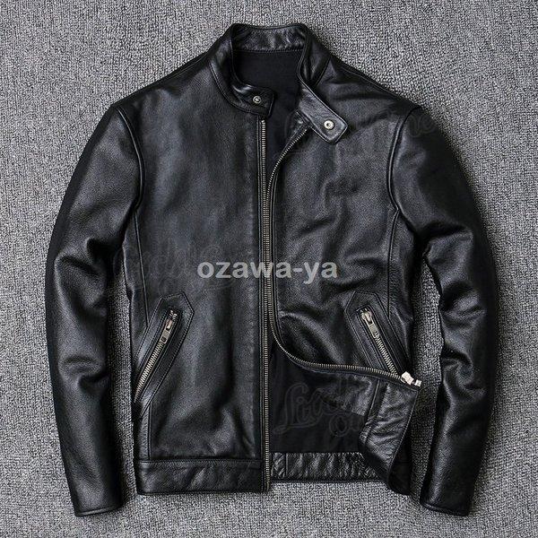 配送員設置 シングル 羊革 牛革 ライダース バイク 本革 メンズ レザージャケット 革ジャン ショート レザーコート ミリタリー ジャケット ブランド 細身 スリムタイプ 革ジャン レザージャケット Michiganestateplanning Com