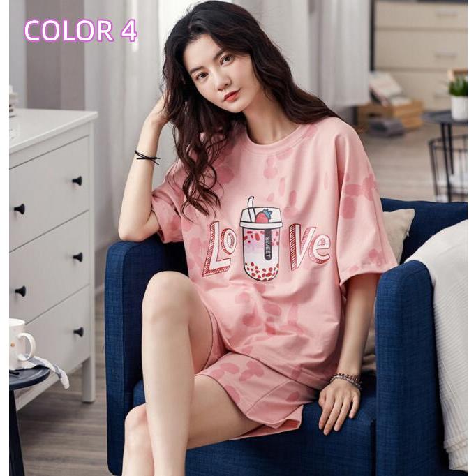 全ての 2点セットパジャマルームウェア純綿レディース夏半袖薄手パジャマtシャツ短パンルームウェア女性可愛い部屋着寝巻きランジェリー韓国風 Bestdream Store