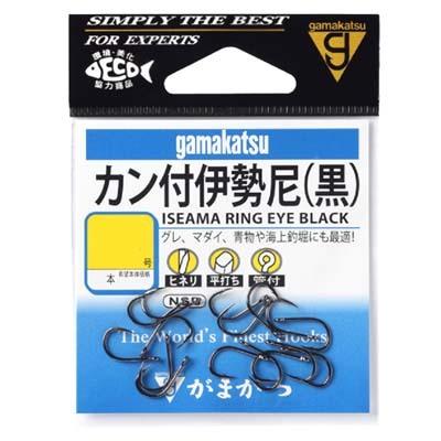 Gamakatsu（がまかつ） 管付伊勢尼(黒) 66074 7号(12本入) 針 : エビス