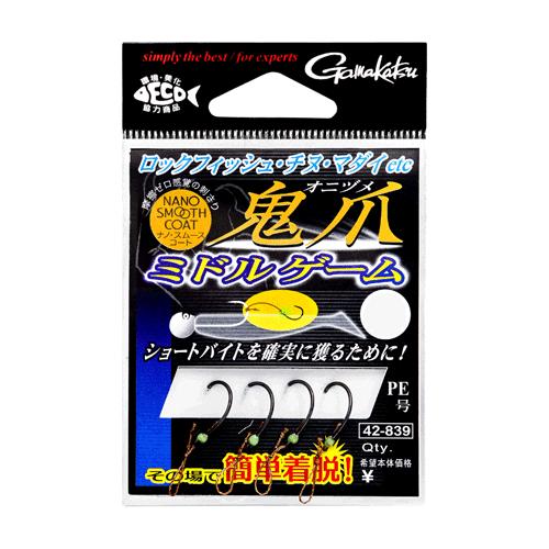 Gamakatsu（がまかつ） サポートフック鬼爪 ミドルゲーム L : エビス