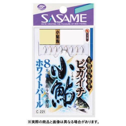 ささめ針 C-221 ピカイチ小鮎 ホワイトパール 2-0.4号