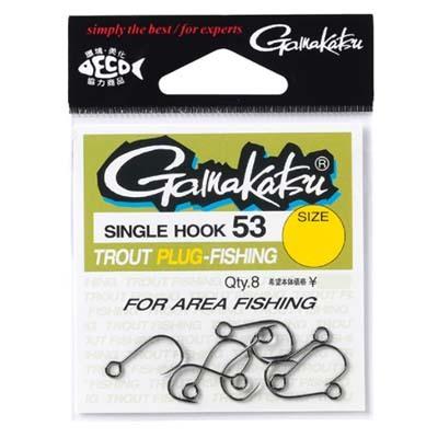 Gamakatsu（がまかつ） シングルフック 53 NSブラック 1号(8本入