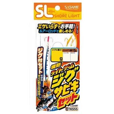 ささめ針 TKS55 特選 堤防ライトゲームジグサビキセット 7g : エビス