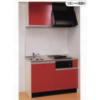 コンパクトキッチン 間口1200mm 奥行600mm 縦型200V 2口 IHヒーター 