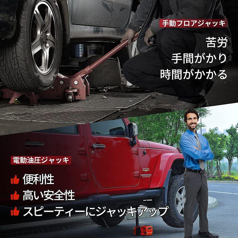 E-HEELP電動ジャッキ5T　セダンとSUVに適合自動車ジャッキ　12V　Ledライト付電動油圧ジャッキ　タイヤ交　DC油圧式電動じゃっき