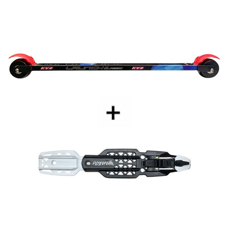 【美品】ローラースキー KV＋ クラシカル　NNN ビンディング付① KV+ LAUNCH PRO CLASSIC 70cm ローラースキー ビンディング付き2点