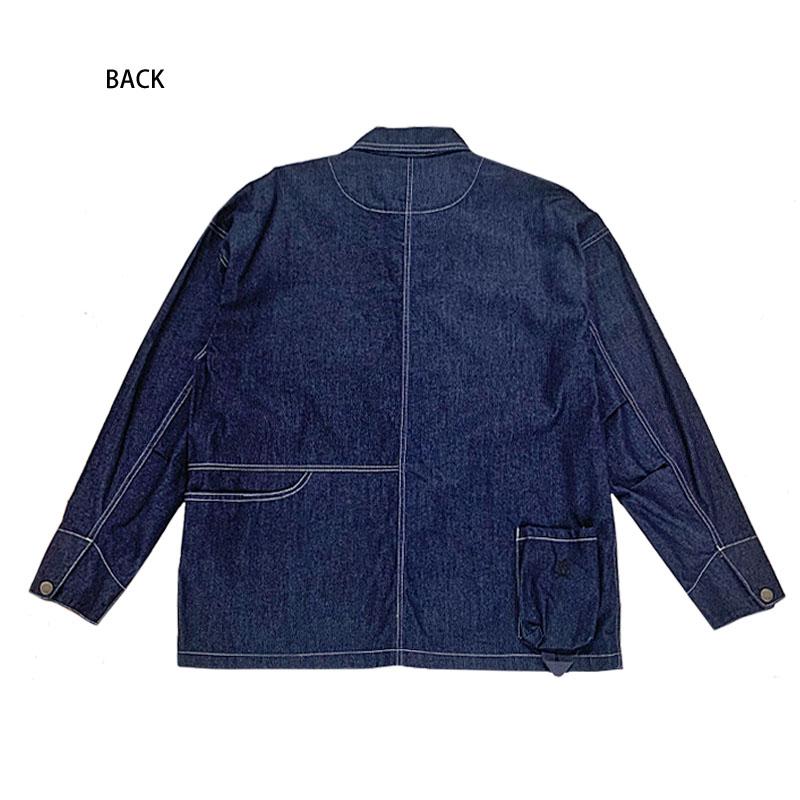 ジーアールエヌ HIASOBI CAMPER LOOSE COVERALL デニムジャケット カバーオール 難燃 アウトドア キャンプ 焚火 バーベキュー GO2223Q grn outdoor 2023秋冬｜ebisuya-sp｜05